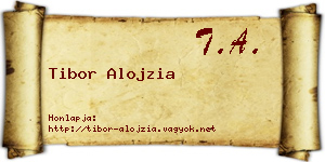 Tibor Alojzia névjegykártya